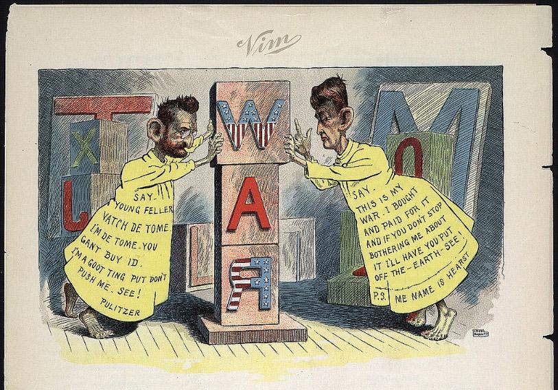 “A grande guerra tipográfica dos meninos amarelos”, Vim, v. 1, n.º 2 (29 de junho de 1898). Divisão de Impressões e Fotografias.