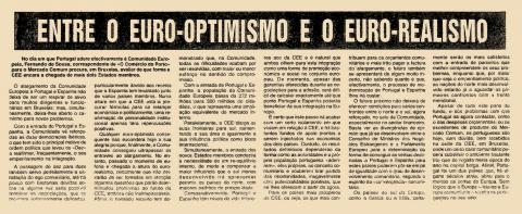 Entre o euro-optimismo e o euro-realismo