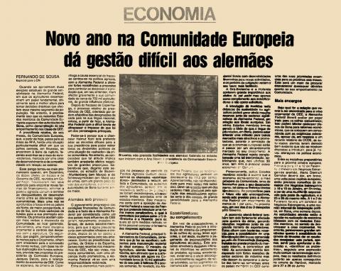 Novo ano na Comunidade Europeia dá gestão difícil aos alemães Novo ano na Comunidade Europeia dá gestão difícil aos alemães