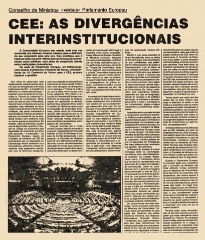 CEE: as divergências interinstitucionais CEE: as divergências interinstitucionais