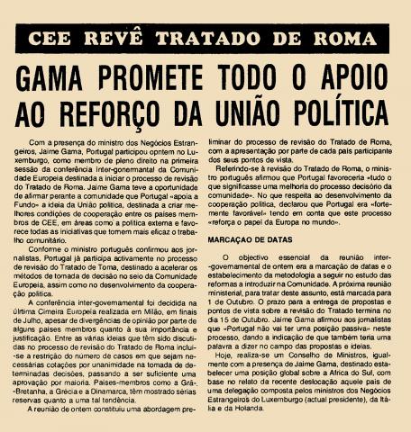 CEE revê tratado de Roma