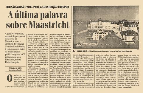 A última palavra sobre Maastricht