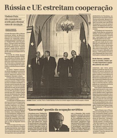 Rússia e UE estreitam cooperação 