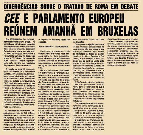 CEE e parlamento europeu reúnem amanhã em Bruxelas