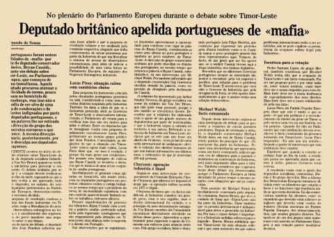 Deputado britânico apelida portugueses de “mafia”