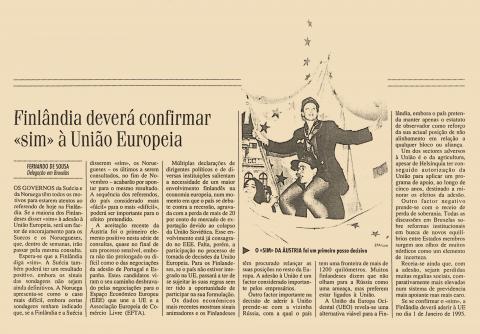 Finlândia deverá confirmar “sim” à União Europeia 