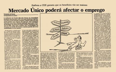 Mercado Único poderá afectar o emprego