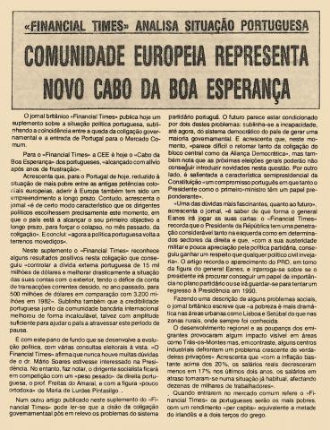 Comunidade europeia representa novo cabo da boa esperança