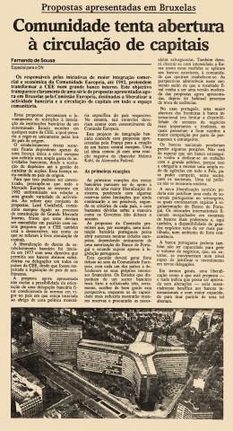 Comunidade tenta abertura à circulação de capitais Comunidade tenta abertura à circulação de capitais