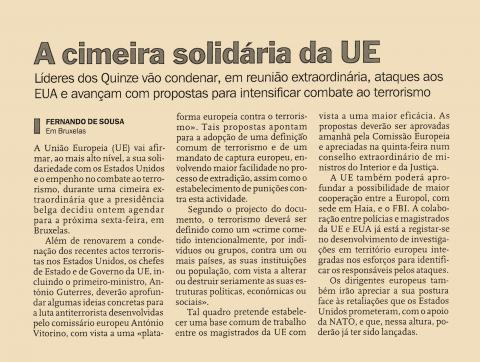 A cimeira solidária da UE