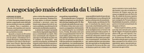 A negociação mais delicada da União