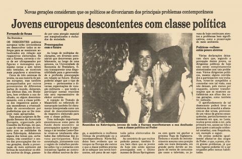 Jovens europeus descontentes com classe política 