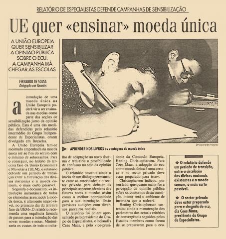 UE quer “ensinar” moeda única 
