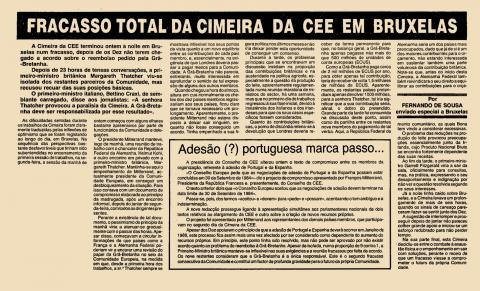 Fracasso total da cimeira da CEE em Bruxelas 