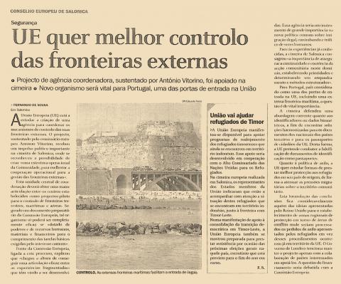 UE quer melhor controlo das fronteiras externas