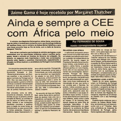 Ainda e sempre a CEE com África pelo meio