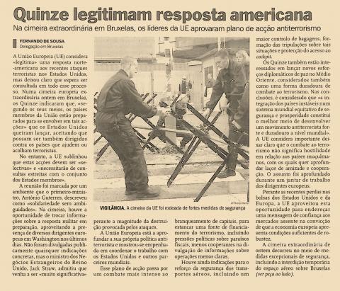 Quinze legitimam resposta americana