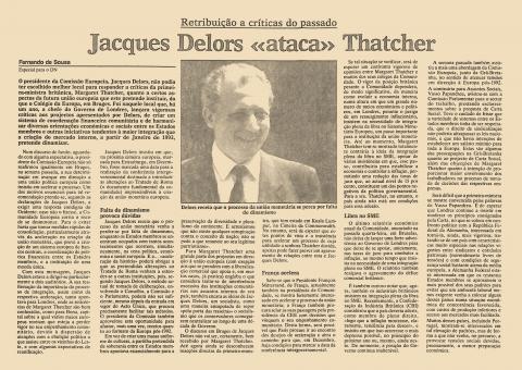 Jacques Delors “ataca” Thatcher