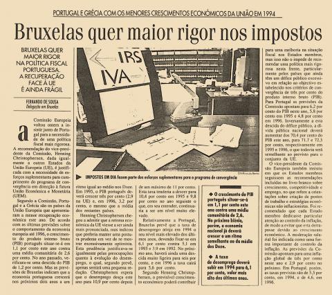 Bruxelas quer maior rigor nos impostos 