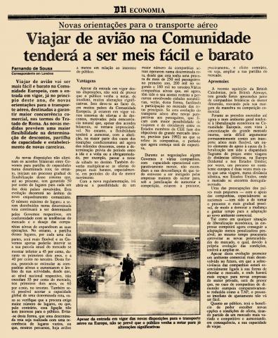 Viajar de avião na Comunidade tenderá a ser mais fácil e barato Viajar de avião na Comunidade tenderá a ser mais fácil e barato
