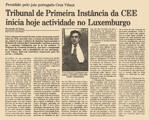 Tribunal de Primeira Instância da CEE inicia hoje actividade no Luxemburgo 