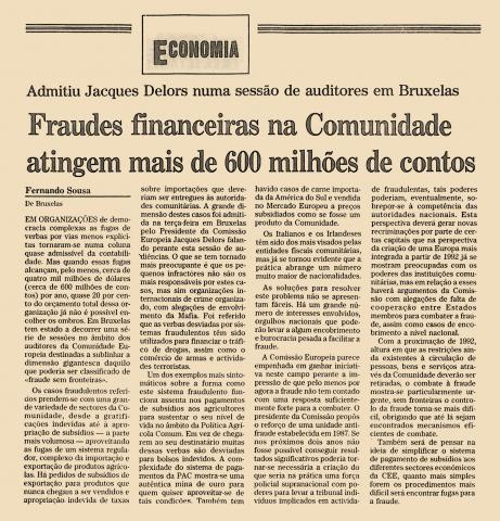 Fraudes financeiras na comunidade atingem mais de 600 milhões de contos Fraudes financeiras na comunidade atingem mais de 600 milhões de contos