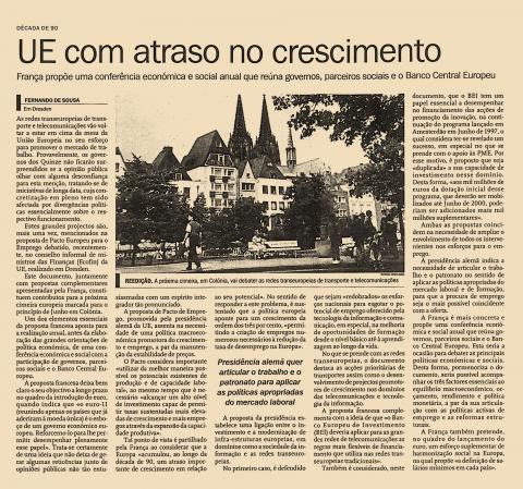 UE com atraso no crescimento 