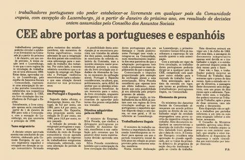 CEE abre portas a portugueses e espanhóis