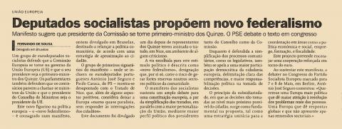 Deputados socialistas propõem novo federalismo