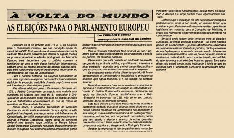 As eleições para o parlamento europeu As eleições para o parlamento europeu