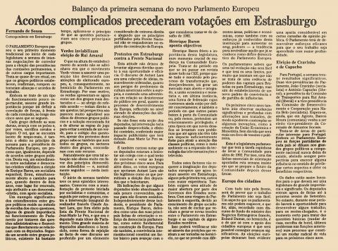 Balanço da primeira semana do novo Parlamento Europeu: Acordos complicados precederam votações em Estrasburgo