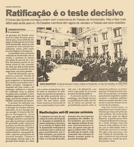 Ratificação é o teste decisivo 