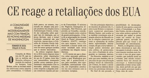 CE reage a retaliações dos EUA