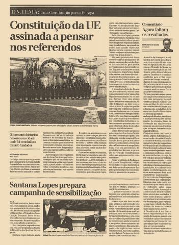 Constituição da EU assinada a pensar nos referendos