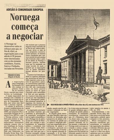Noruega começa a negociar  Noruega começa a negociar