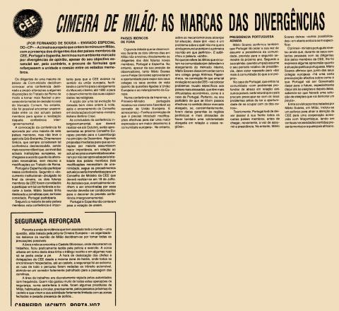 Cimeira de Milão: As marcas das divergências 