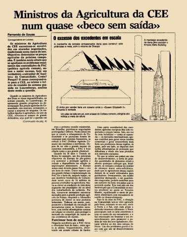 Ministros da agricultura da CEE num quase “beco sem saída”