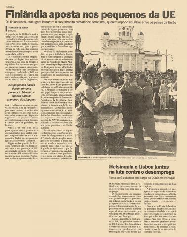 Finlândia aposta nos pequenos da EU Finlândia aposta nos pequenos da EU