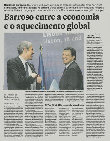 Barroso entre a economia e o aquecimento global Barroso entre a economia e o aquecimento global