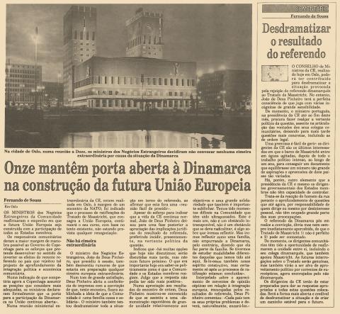 Onze mantêm porta aberta à Dinamarca na construção da futura União Europeia 