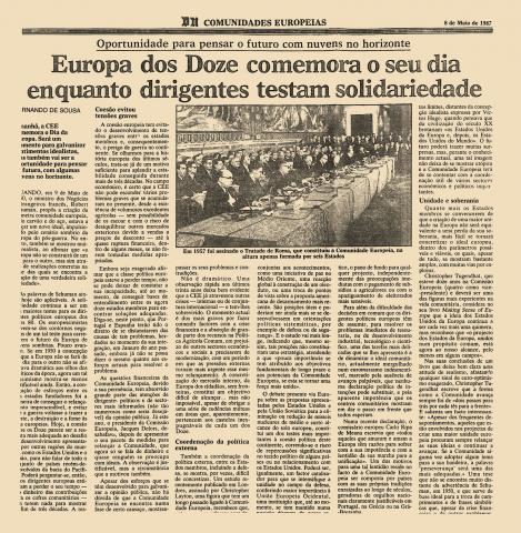 Europa dos Doze comemora o seu dia enquanto dirigentes testam solidariedade 