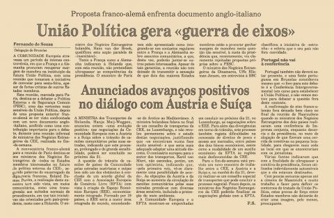 União Política gera “guerra de eixos”